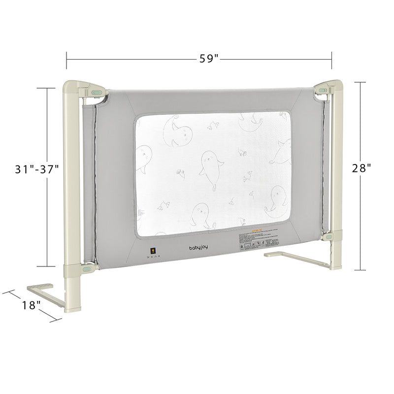 *Bed Rail Guard for Toddlers Kid with Adjustable Height and Safety Lock - 59 inch