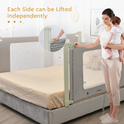 *Bed Rail Guard for Toddlers Kid with Adjustable Height and Safety Lock - 59 inch