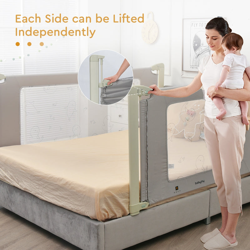 *Bed Rail Guard for Toddlers Kid with Adjustable Height and Safety Lock - 59 inch