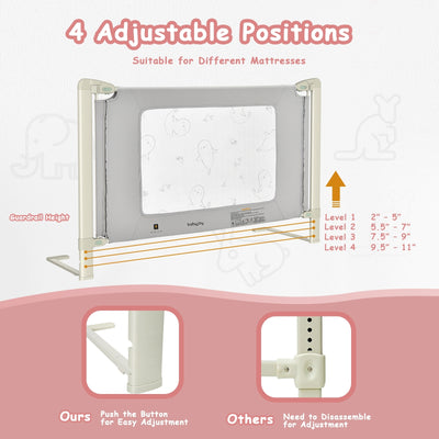 *Bed Rail Guard for Toddlers Kid with Adjustable Height and Safety Lock - 59 inch
