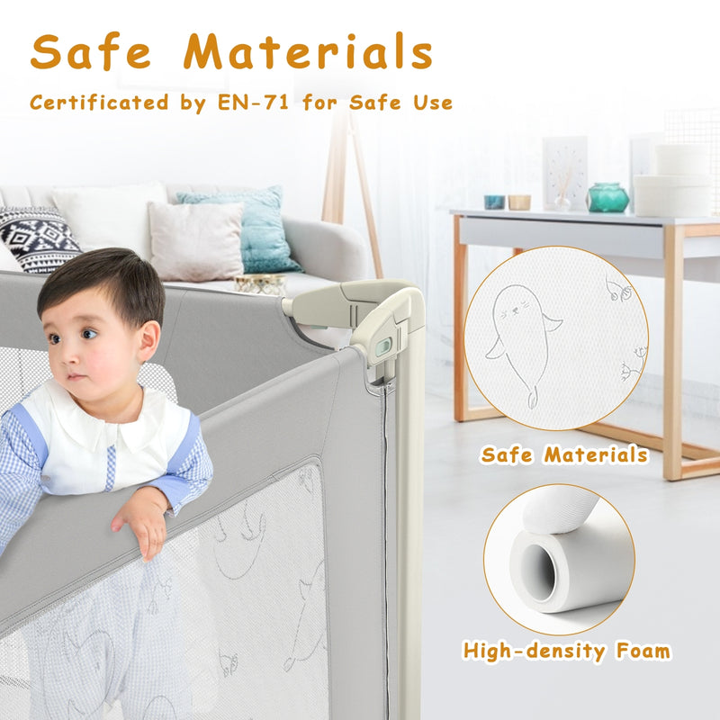 *Bed Rail Guard for Toddlers Kid with Adjustable Height and Safety Lock - 59 inch