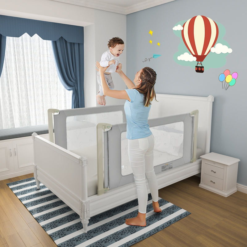*Bed Rail Guard for Toddlers Kid with Adjustable Height and Safety Lock - 70 inch