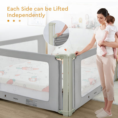*Bed Rail Guard for Toddlers Kid with Adjustable Height and Safety Lock - 70 inch