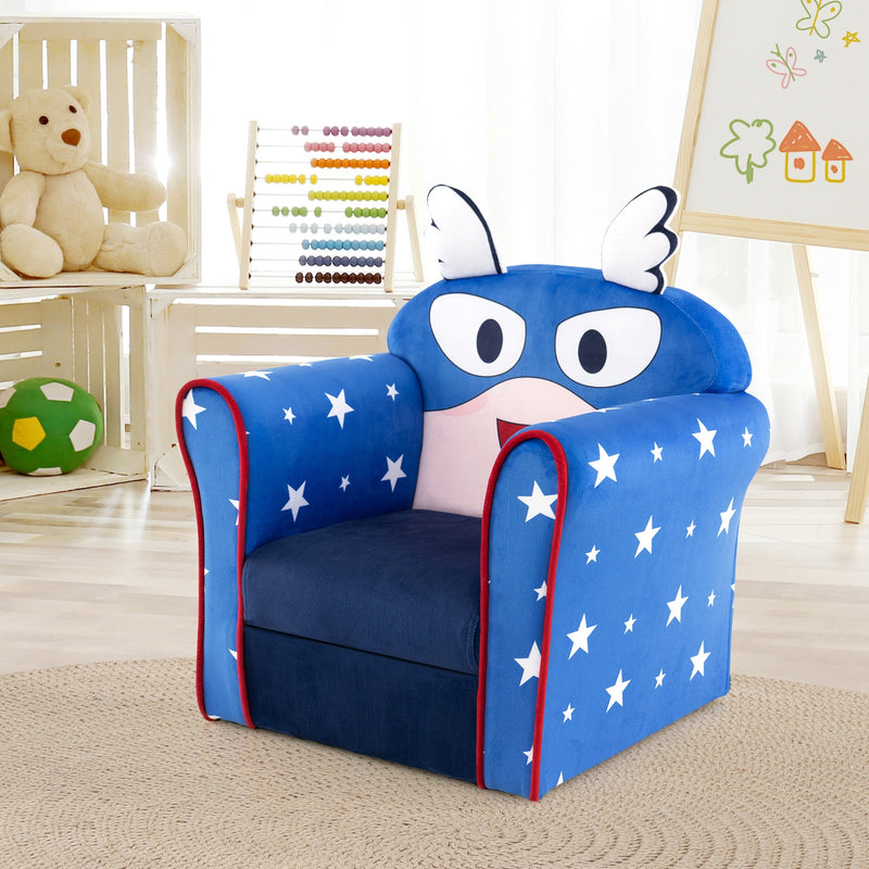 *Original Kids Sofa with Armrest and Thick Cushion - Blue