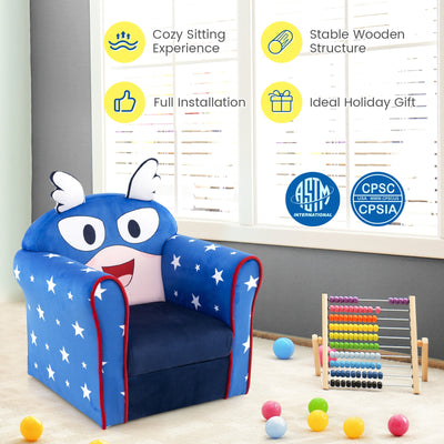 *Original Kids Sofa with Armrest and Thick Cushion - Blue