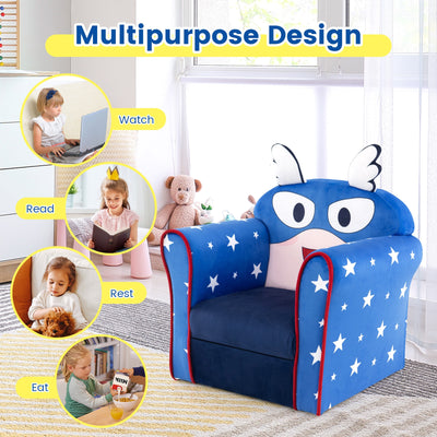 *Original Kids Sofa with Armrest and Thick Cushion - Blue