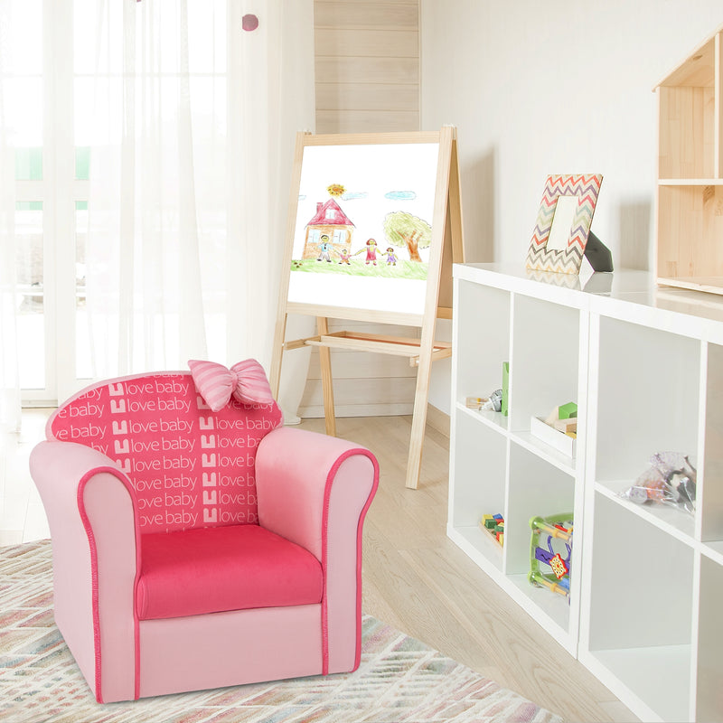 *Original Kids Sofa with Armrest and Thick Cushion - Pink