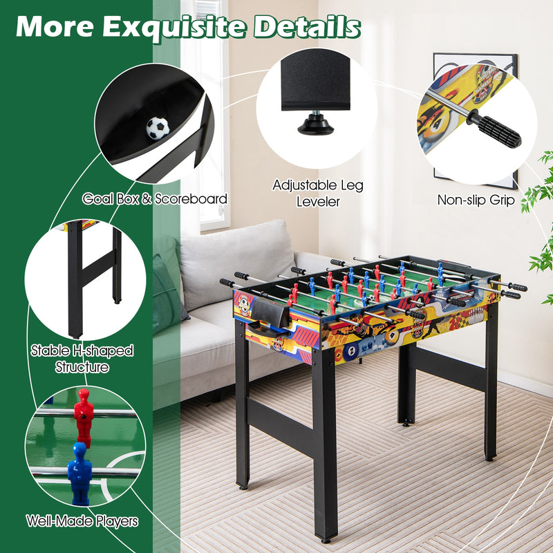 *12-in-1 Combo Game Table Set with Foosball Air Hockey Pool Chess and Ping Pong