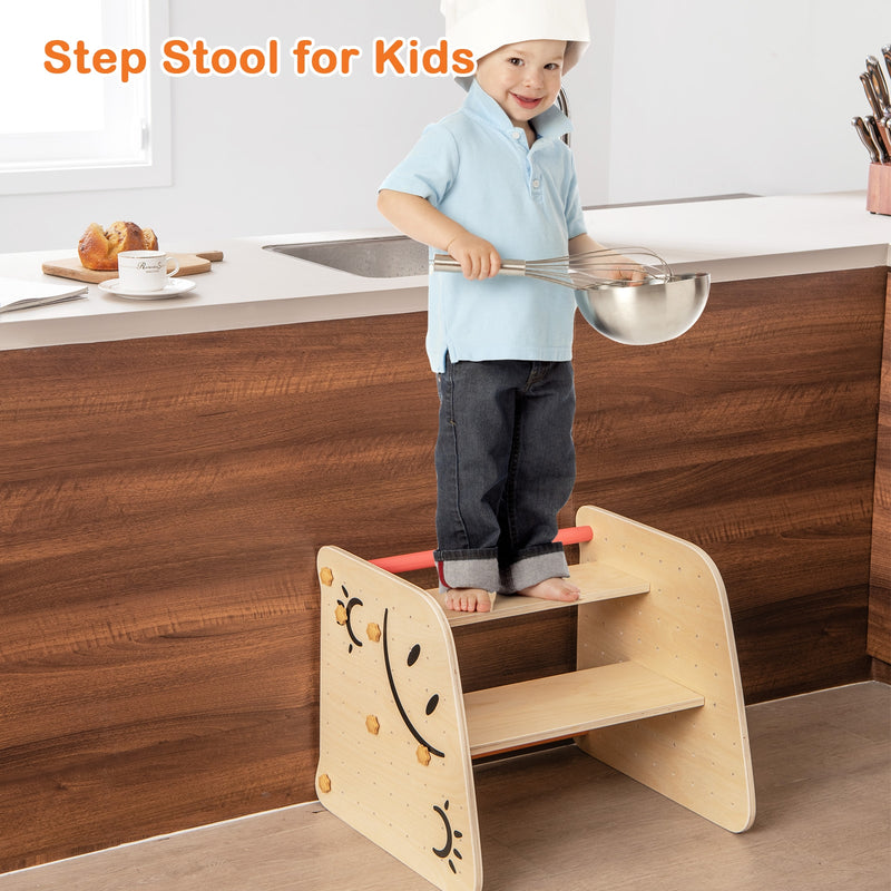 *Wooden Climbing Toy Triangle Climber Set with Seesaw - Multicolor