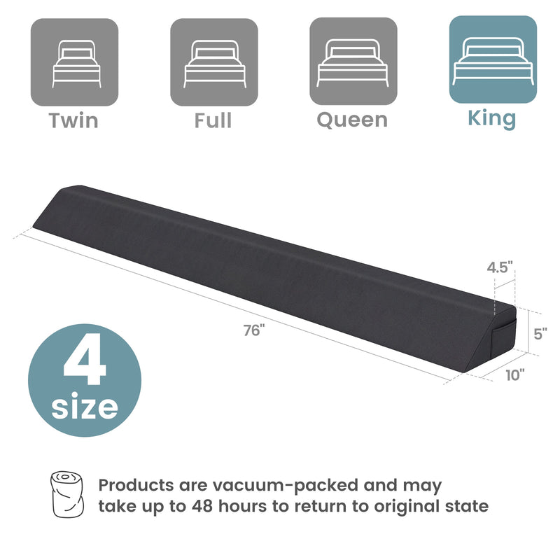 Bed Wedge Pillow with Storage Bag-King Size