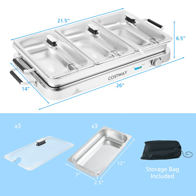 *2 in 1 Electric Warming Tray with Temperature Control
