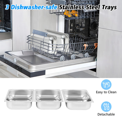 *2 in 1 Electric Warming Tray with Temperature Control