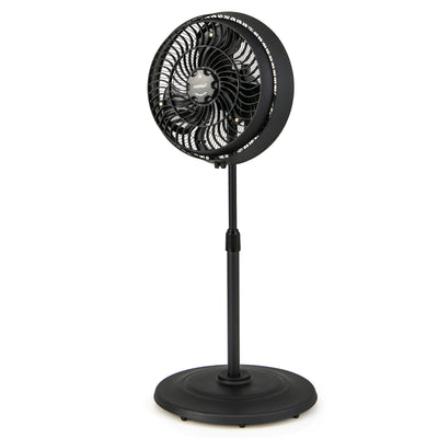 *16 Inch Outdoor Misting Fan Oscillating Pedestal Fan with 3 Mist Levels - Black