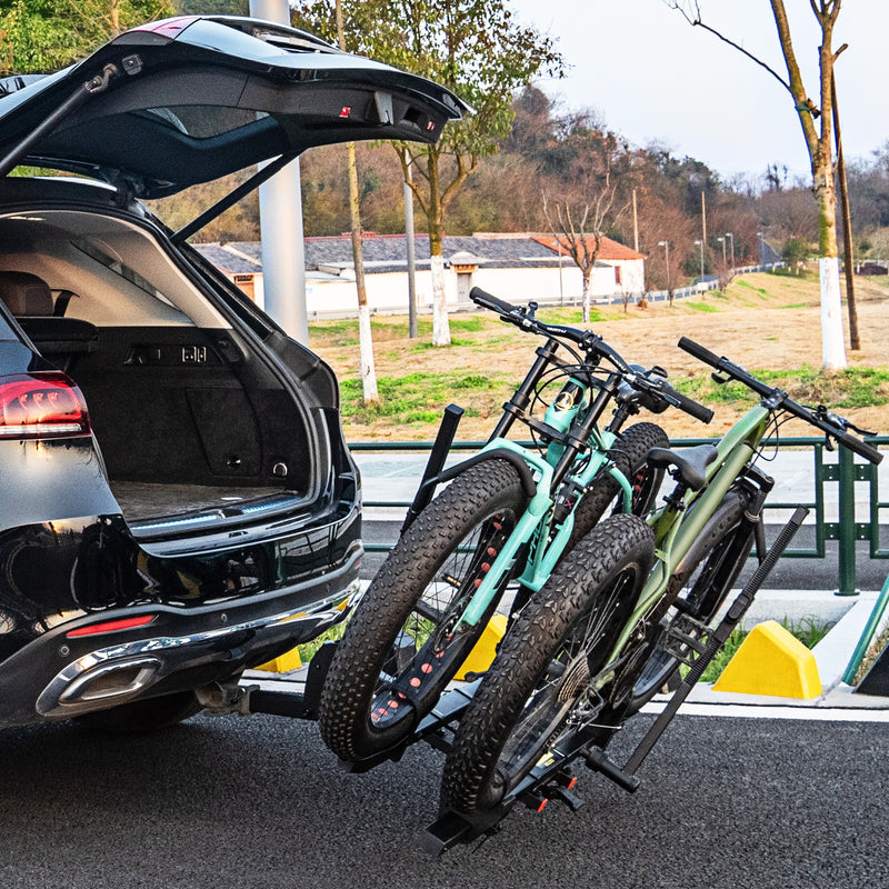 *2 Inch Hitch Mount Bike Rack 2-Bike Platform Style Carrier with Tilt-able Design for Easy Trunk Access