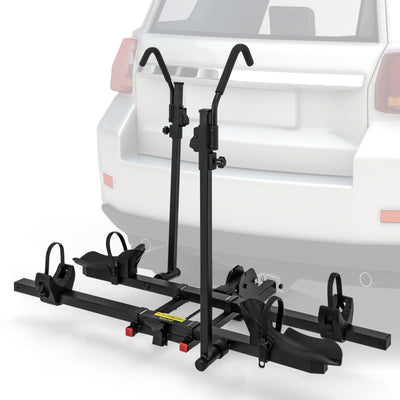 *2 Inch Hitch Mount Bike Rack 2-Bike Platform Style Carrier with Tilt-able Design for Easy Trunk Access