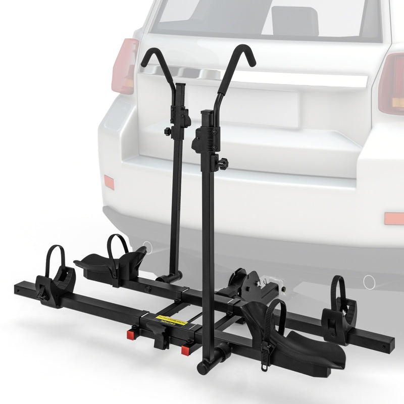 *2 Inch Hitch Mount Bike Rack 2-Bike Platform Style Carrier with Tilt-able Design for Easy Trunk Access