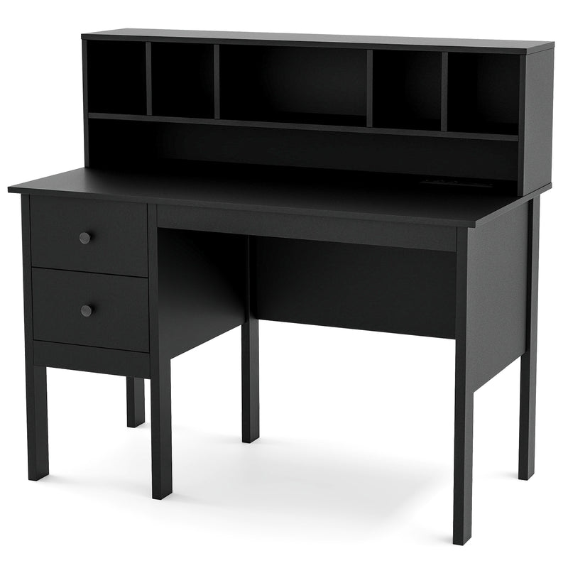 *48 Inch Home Office Computer Desk with Type-C Power Outlets - Black