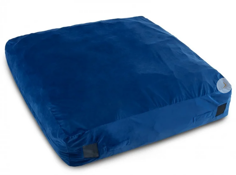 *57 x 57 Inch Crash Pad Sensory Mat with Foam Blocks and Washable Velvet Cover - Blue