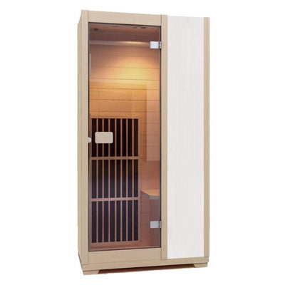 Mega Sale - Zen Brighton Infrared Sauna-Ultra Low Emf-Compact Footprint-1 Person-Plug And Play - Relaxacare