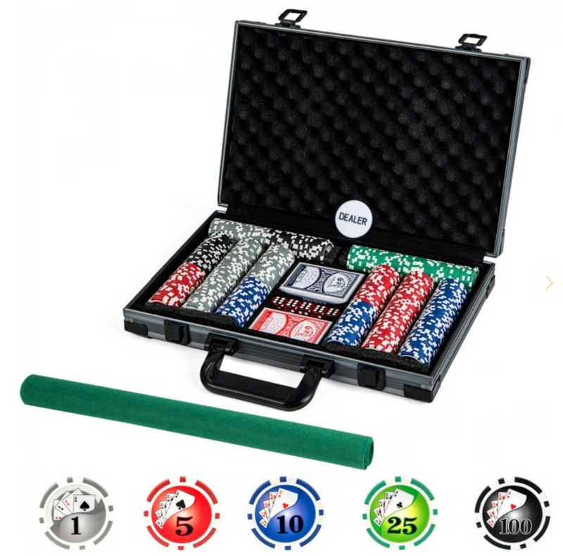 *Texas Holdem Poker Chip Set Casino Poker Chips with 400 Pieces Chips
