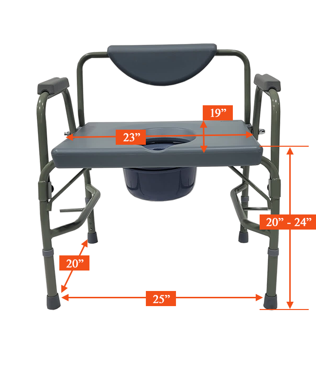 Mobb - Heavy Duty Commode Chair MHCMH