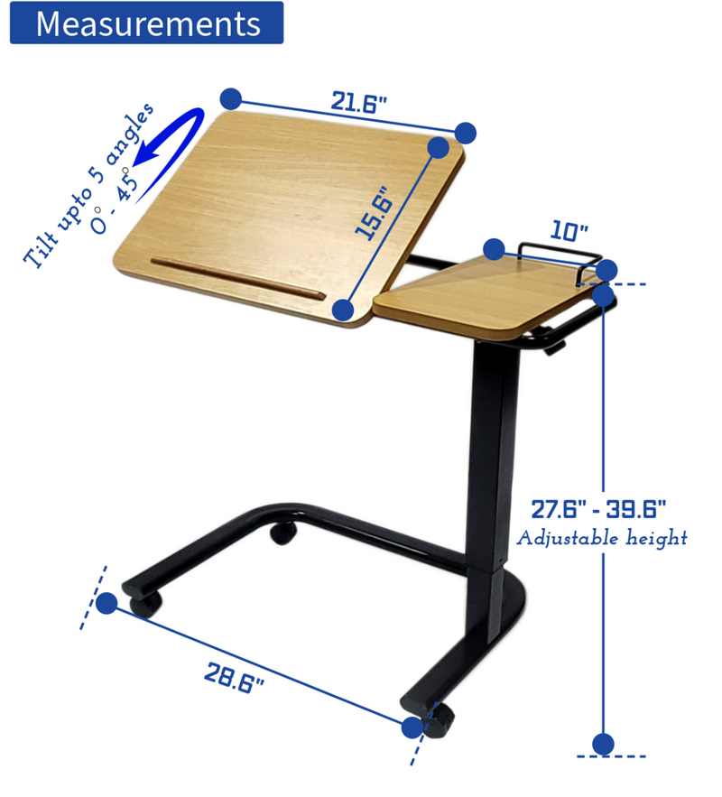 MOBB* Tilting Overbed Table