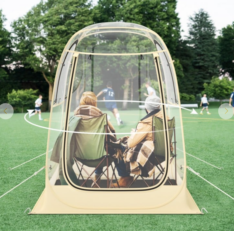 *Instant Pop up Sports Tent with Carrying Bag and Floor Mat for 1-2/5-6 People - S