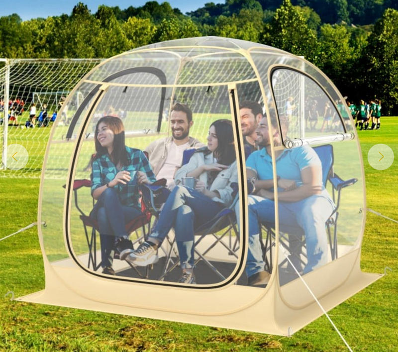*Instant Pop up Sports Tent with Carrying Bag and Floor Mat for 1-2/5-6 People - M