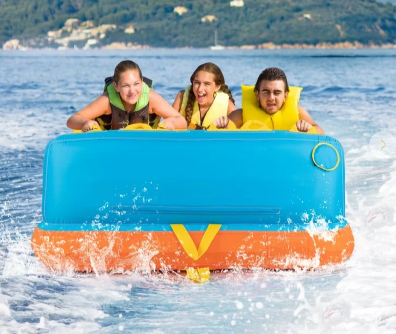 *Towable Tube for Boating 3 Riders Water Sport Towable Sofa Pull Tube with Nylon Cover