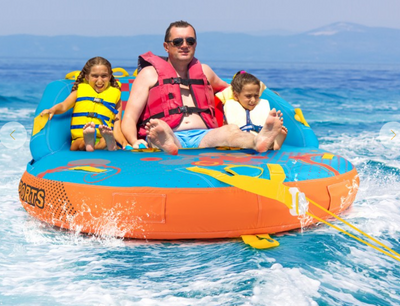 *Towable Tube for Boating 3 Riders Water Sport Towable Sofa Pull Tube with Nylon Cover
