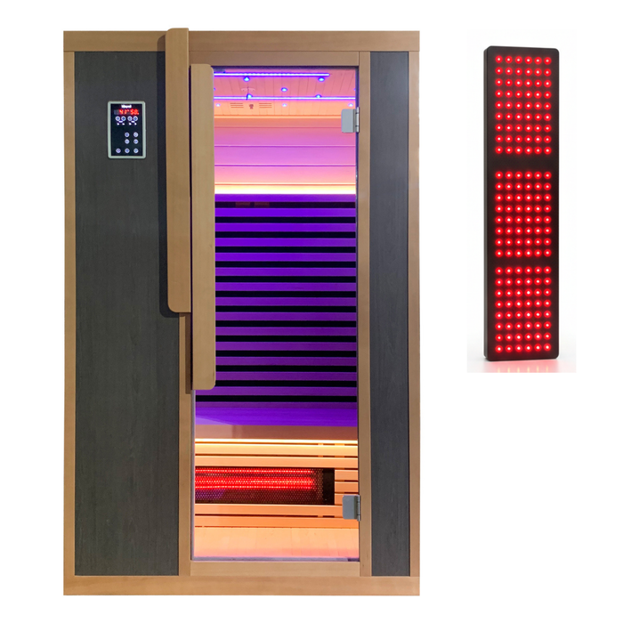 *PREORDER-Blisspod Bergen Deluxe Full Spectrum Sauna — The Architect’s Vision of a Full Spectrum Infrared Sauna with Integrated Premium Red Light- Dual Therapy Fully Loaded - Relaxacare