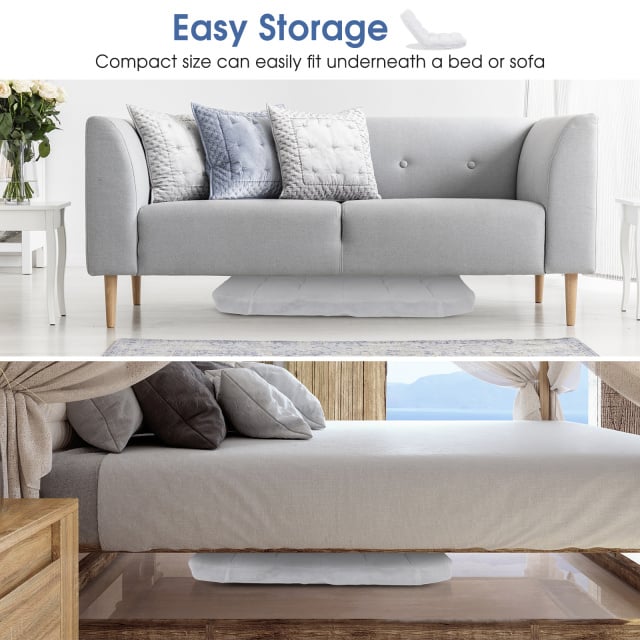 14-Position Adjustable Cushioned Floor Chair-White