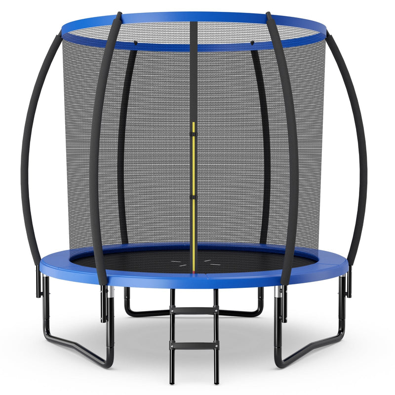 10 Feet ASTM Approved Recreational Trampoline with Ladder-Blue - Relaxacare