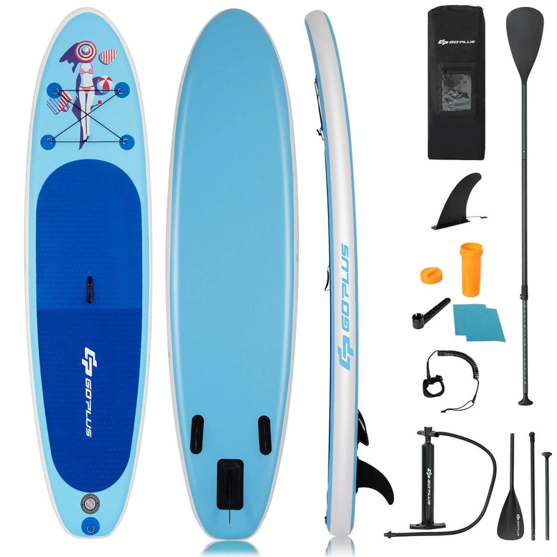 10 Feet Inflatable Stand Up Paddle Board with Adjustable Paddle Pump - Relaxacare