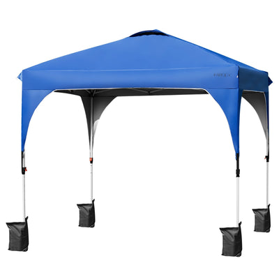 10 Feet x 10 Feet Outdoor Pop-up Camping Canopy Tent with Roller Bag - Relaxacare