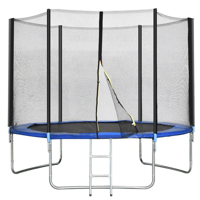 10 ft Combo Bounce Jump Safety Trampoline with Spring Pad Ladder - Relaxacare