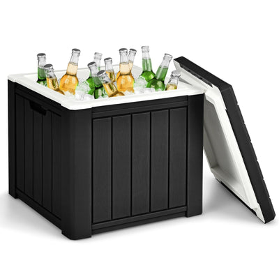 10 Gallon Storage Cooler for Picnic and Outdoor Activities-Black - Relaxacare