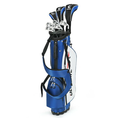 10 Pieces Men's Complete Golf Clubs Package Set with Alloy Driver - Relaxacare