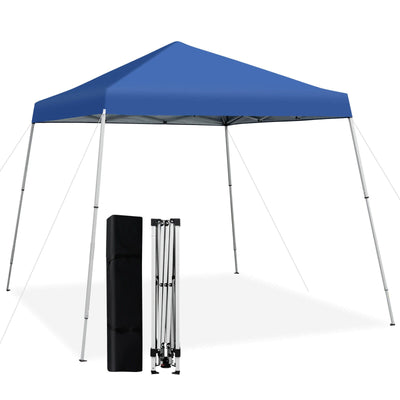 10 x 10 Feet Outdoor Instant Pop-up Canopy with Carrying Bag-Blue - Relaxacare
