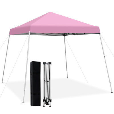 10 x 10 Feet Outdoor Instant Pop-up Canopy with Carrying Bag-Pink - Relaxacare