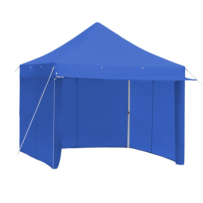 10 x 10 Feet Pop up Gazebo with 4 Height and Adjust Folding Awning-300' Blue - Relaxacare