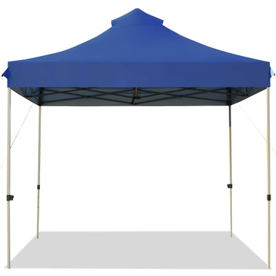 10' x 10' Portable Pop Up Canopy Event Party Tent Adjustable with Roller Bag-Blue - Relaxacare