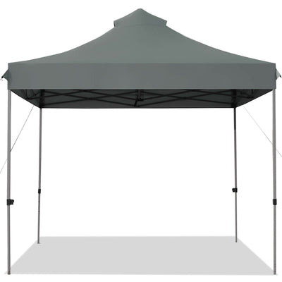 10' x 10' Portable Pop Up Canopy Event Party Tent Adjustable with Roller Bag-Gray - Relaxacare