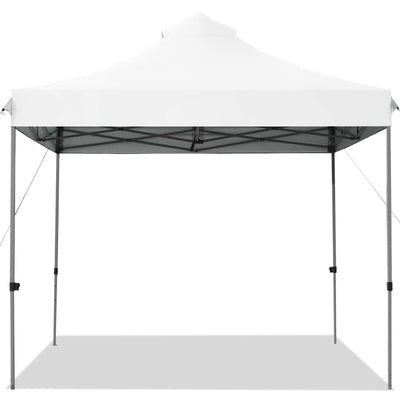 10' x 10' Portable Pop Up Canopy Event Party Tent Adjustable with Roller Bag-White - Relaxacare