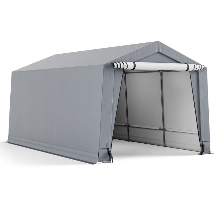 10 x 16/10 x 20 Feet Outdoor Heavy-Duty Carport with 2 Doors - Relaxacare