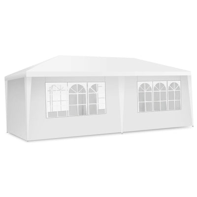 10 x 20 Feet 6 Sidewalls Canopy Tent with Carry Bag-White - Relaxacare