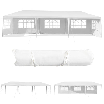 10 x 30 Feet Canopy Tent with 5 Removable Sidewalls for Party Wedding - Relaxacare