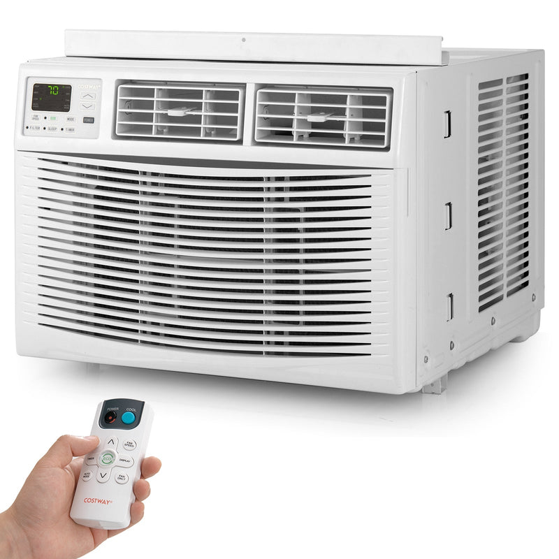 10000 BTU Energy Efficient Window Air Conditioner Cools Rooms up to 450 sq.ft with 24H Timer and Remote Control-White - Relaxacare