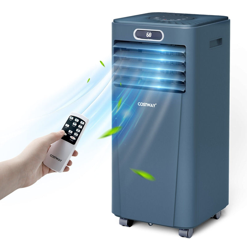 10000 BTU Portable Air Conditioner with Remote Control-Dark Blue - Relaxacare