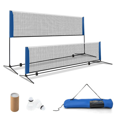 10/14 Feet Adjustable Badminton Racket Set with Portable Carry Bag-10 Feet - Relaxacare